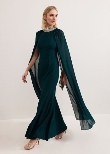 Phase Eight Bridie Dress Dark Green USA | 7832159-NB